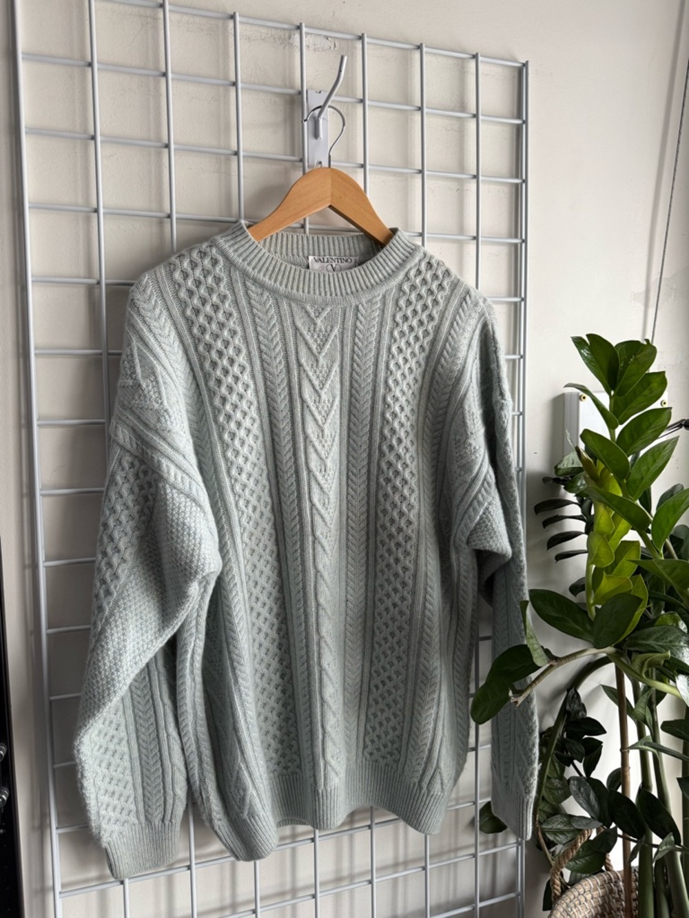 Valentino 90s Vintage Cable Knit Sweater 🩵